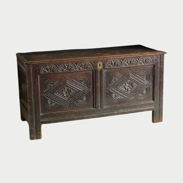 Well Carved Mid 17th Century Oak Coffer