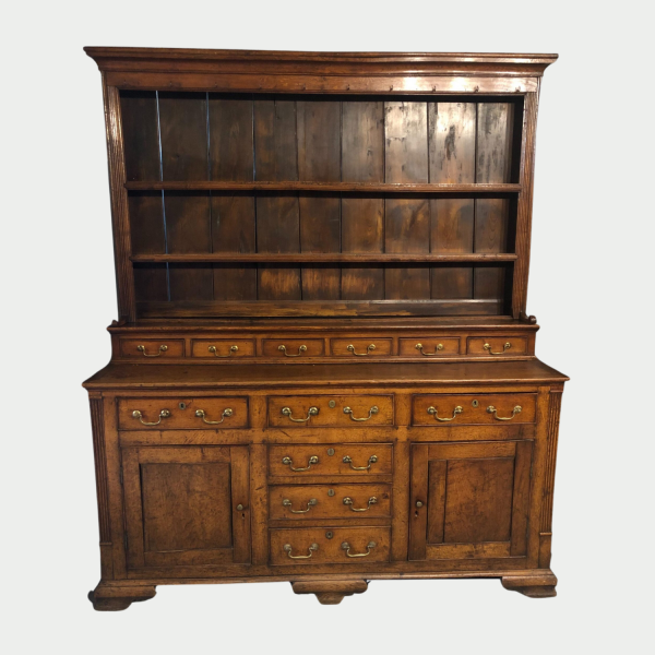 6ft Wide Oak Dresser with Original Brasses