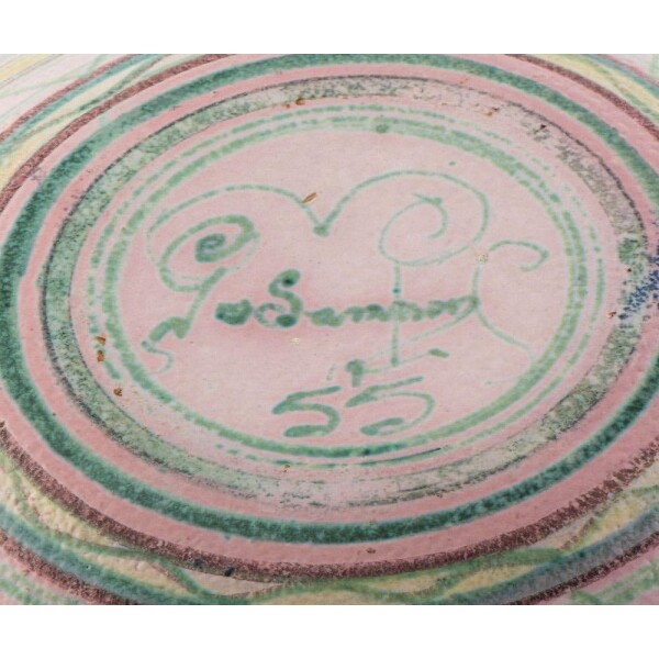 Decorative plate, UK 1940 Back Plate Signature