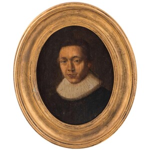 Oil on panel, Continental c.1620 Front Face with Frame