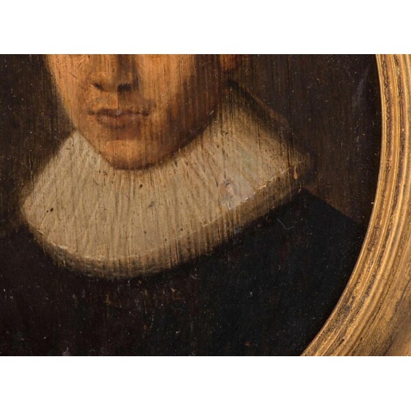 Oil on panel, Continental c.1620 Closeup Painting