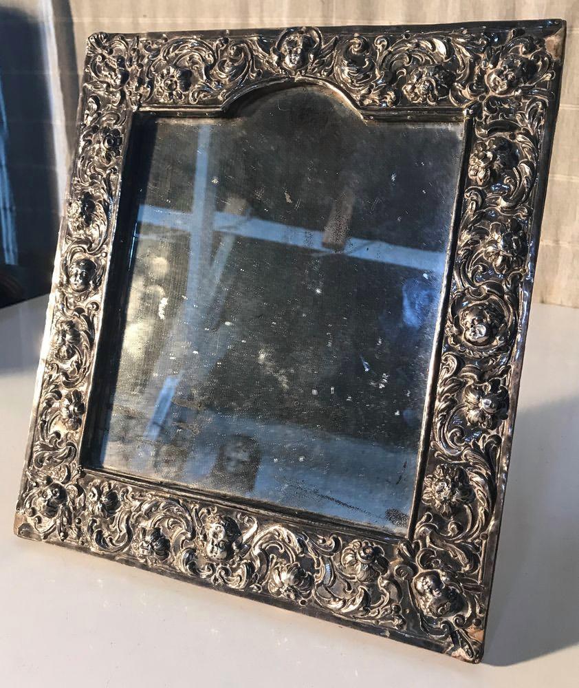 Silver framed Mirror, english 17th century | Peter Bunting Antiques