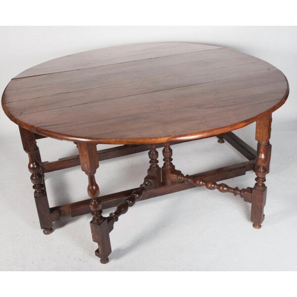 Large antique double gate leg table, 17th century Top of Table
