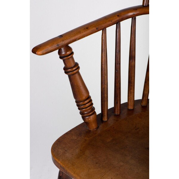 Antique Yew Windsor Chair Closeup Wood Detail