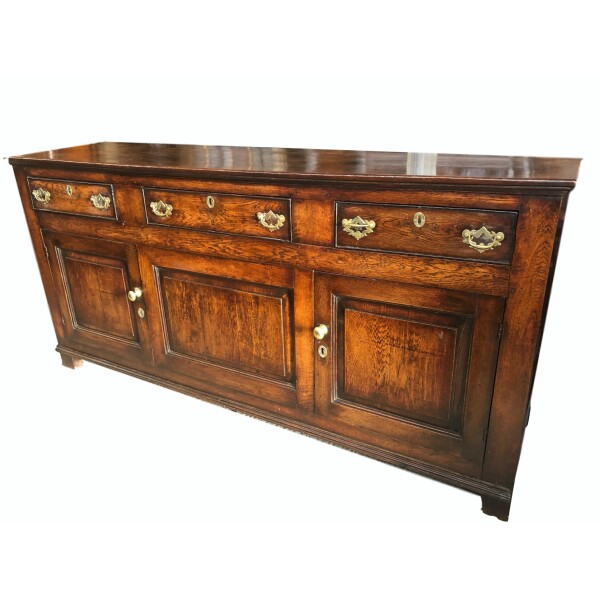 Oak cupboard dresser base very good colour and patination c1780 Front