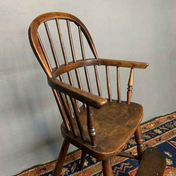 Child's Windsor High Chair C1880 Side