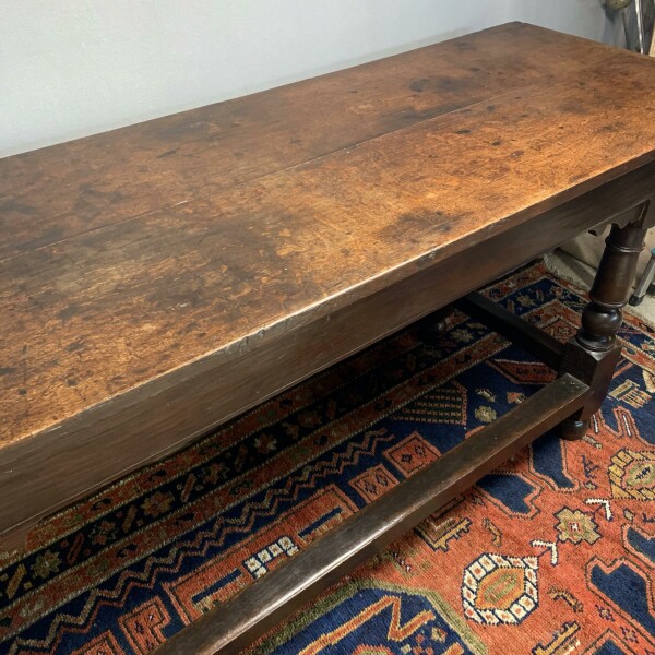 English Circa 1690 Oak refectory / side table Top of Table