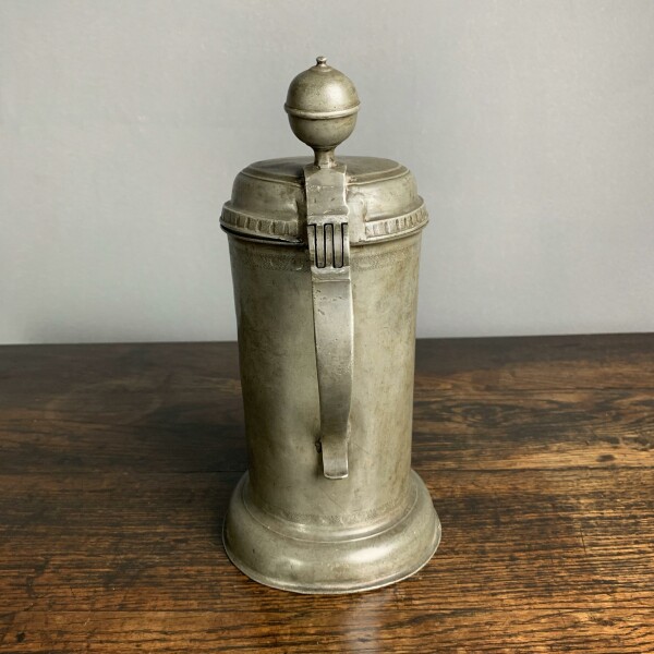 Antique Pewter Tankard Side View