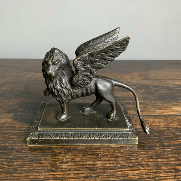 Bronze St Marks winged lion of Venice Side
