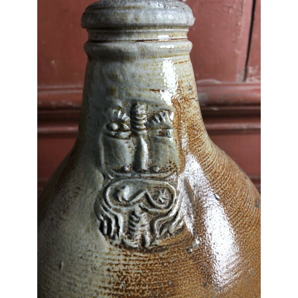 A Bellarmine Pot with good face. C1600 Closeup Face Detail
