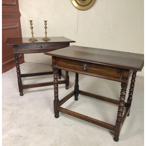Rare pair of late 17th century side tables Side View