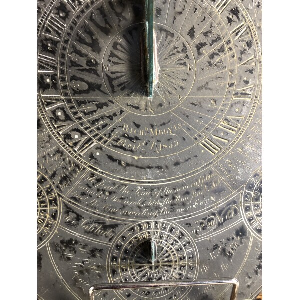 Early 19th Century Sundial by Richard Melvin Closeup Dial