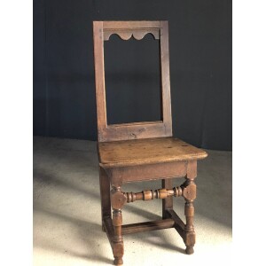 Early 18c oak childs chair French and good condition and colour