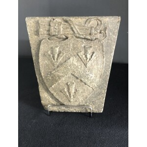 A very well carved 19c granite coat of arms