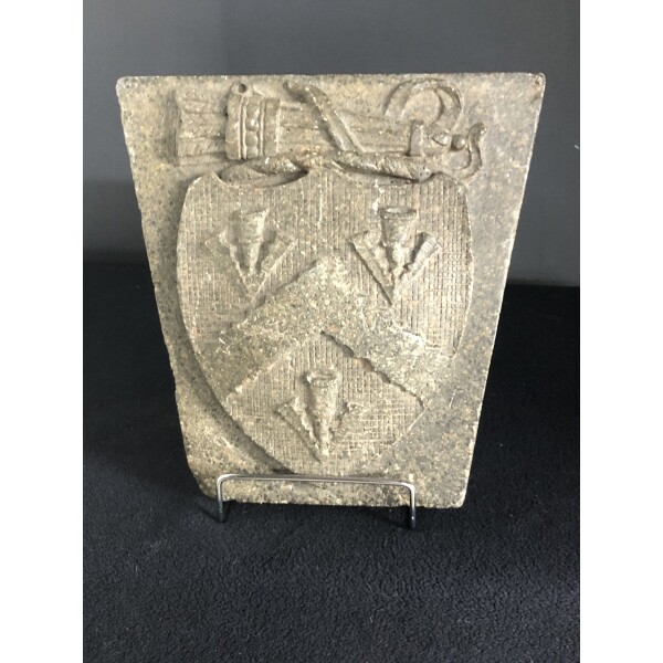 A very well carved 19c granite coat of arms