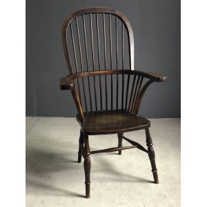 Large ash and elm stick back Windsor Chair Front