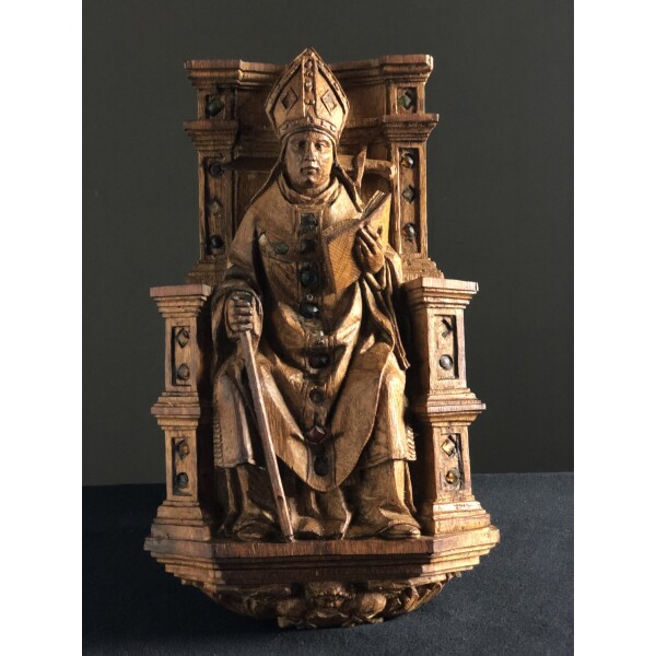 Woodcarving of Thomas Becket of Canterbury 16th Century Flemish