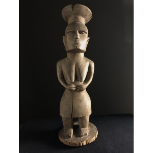 Good wood carving ancestor figure early 20c Indonesia