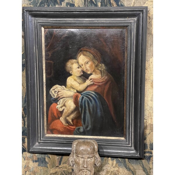 16c oil on canvas Madonna and Child