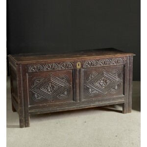 Well Carved Mid 17th Century Oak Coffer