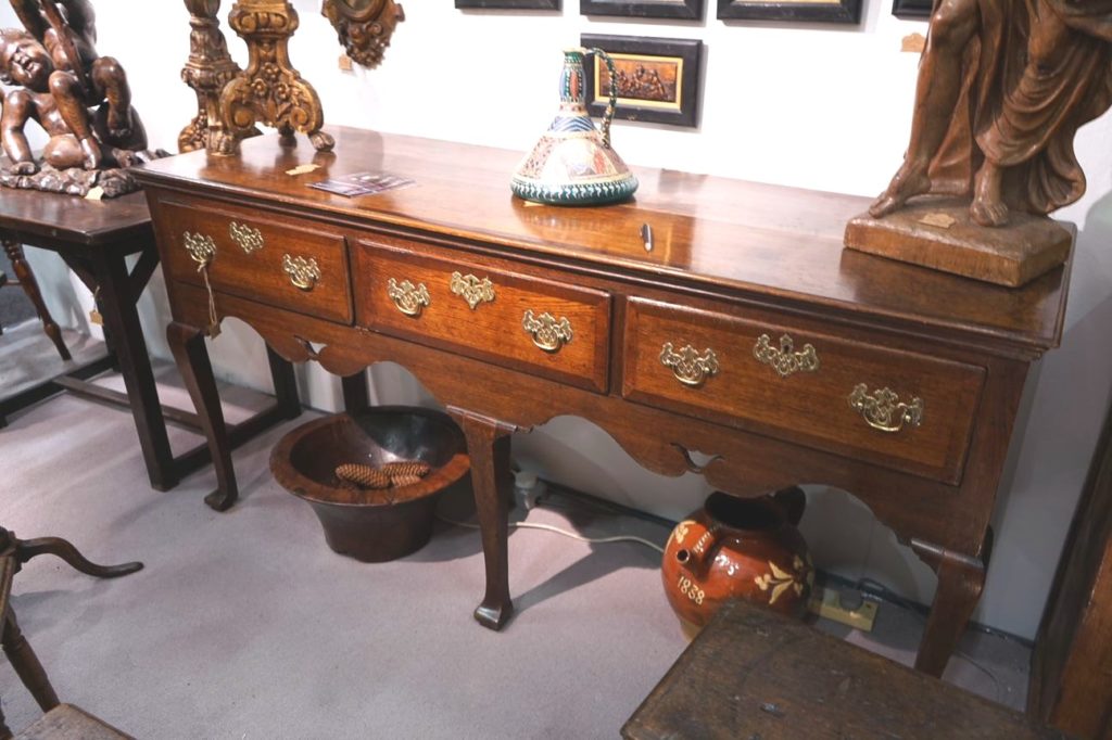 antique oak dresser base 