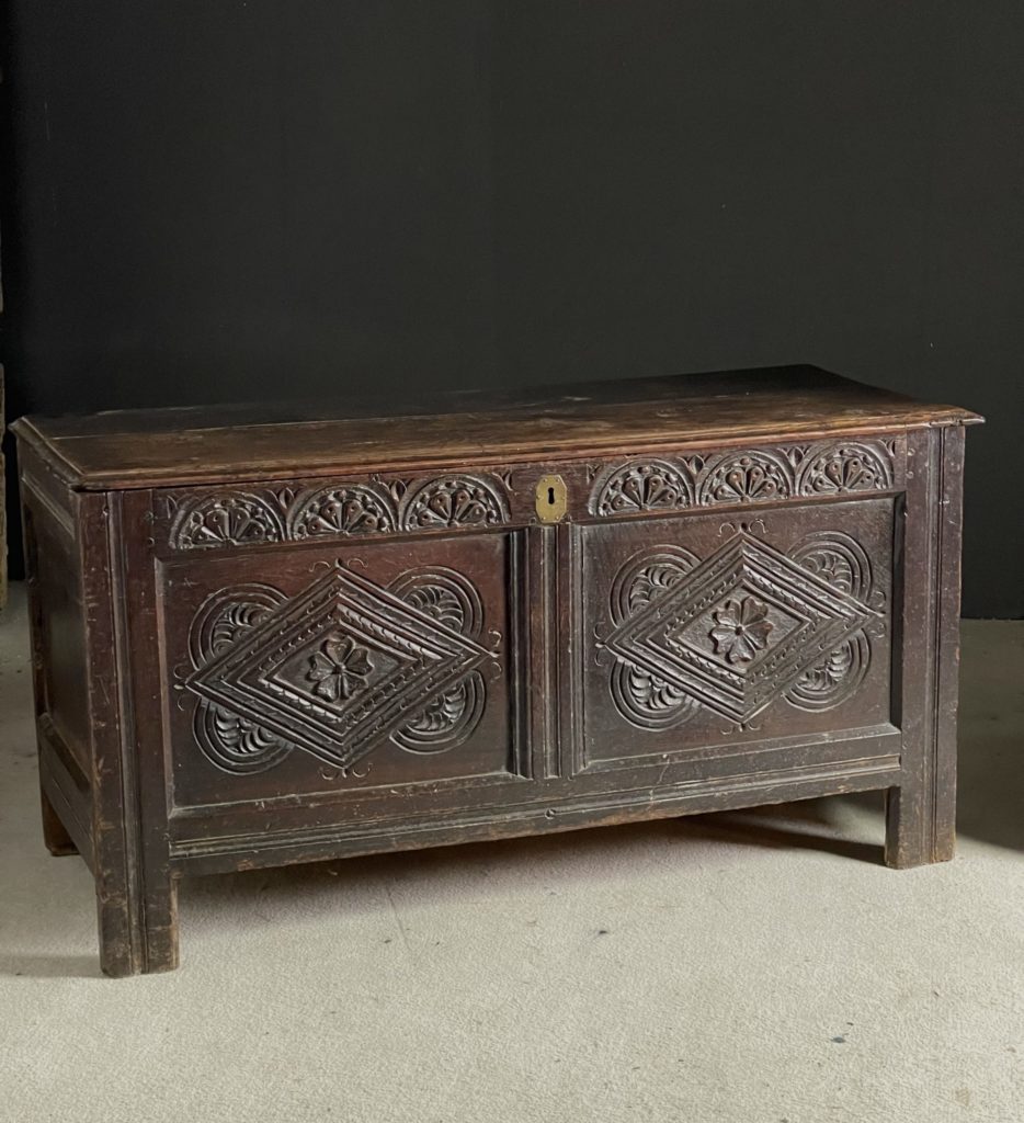 Well Carved Mid 17th Century Oak Coffer