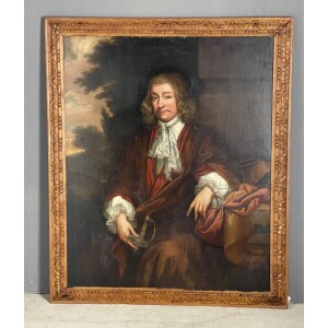 17th Centruy oil on canvas Josiah Childs attributed to John Riley