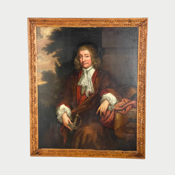 17th Century oil on canvas Josiah Childs attributed to John Riley