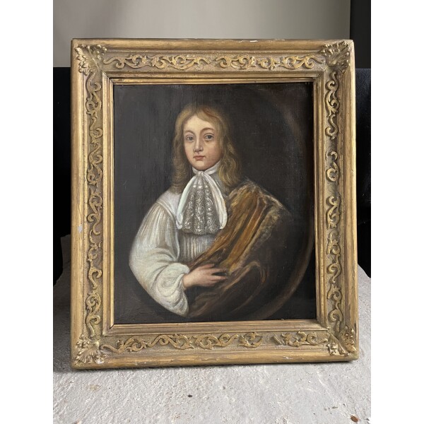 C1680 oil on canvas portrait of a young man