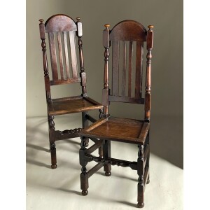Late 17th Century pair of Oak Chairs