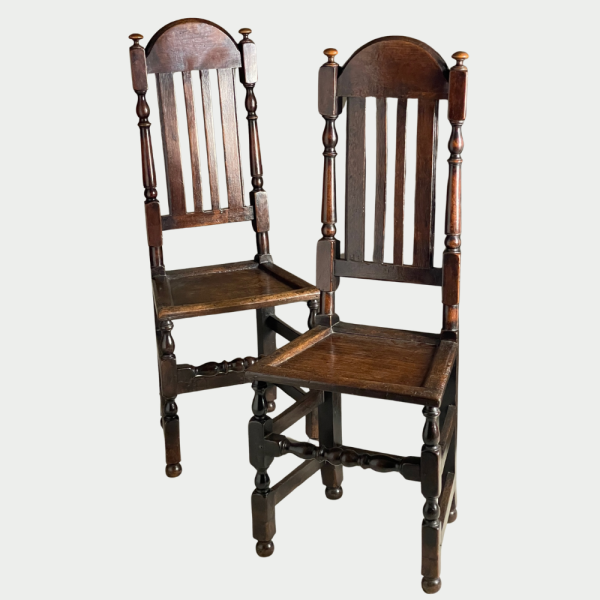 Late 17th Century pair of Oak Chairs